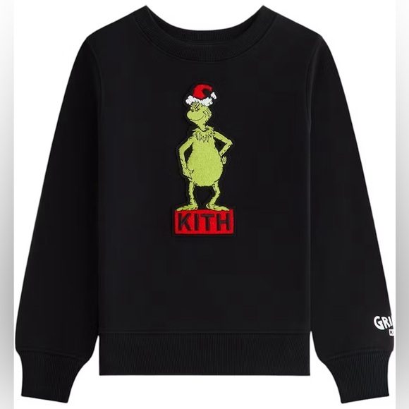 Kith x The Grinch Kids Classic Standing Logo Crewneck NWT XS - Picture 1 of 3